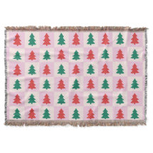 Christmas Trees Throw Blanket
