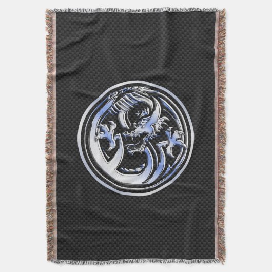 Couverture Chrome Dragon Crest foncé fibre de carbone Impress (devant Vertical)
