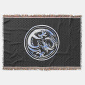 Couverture Chrome Dragon Crest foncé fibre de carbone Impress (Devant)