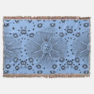 Couverture Ciel Nocturne Antique Étoiles Soleil Zodiaque Médi