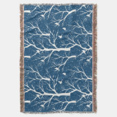 Couverture Ciel vintage Oiseaux blancs Snowflakes (devant Vertical)