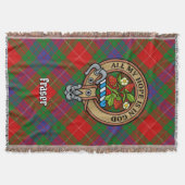 Couverture Cimier du clan Fraser sur tartan (Devant)