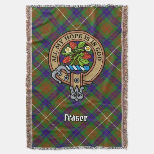 Couverture Cimier du clan Fraser sur tartan de chasse (devant Vertical)