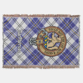 Couverture Cimier du clan MacPherson sur tartan bleu de robe (Devant)