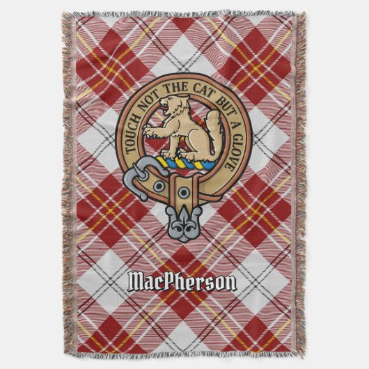 Couverture Cimier du clan MacPherson sur tartan rouge de robe (devant Vertical)