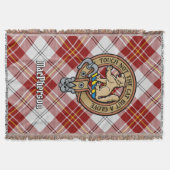 Couverture Cimier du clan MacPherson sur tartan rouge de robe (Devant)