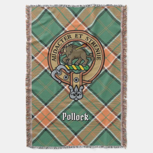 Couverture Cimier du clan Pollock sur tartan (devant Vertical)