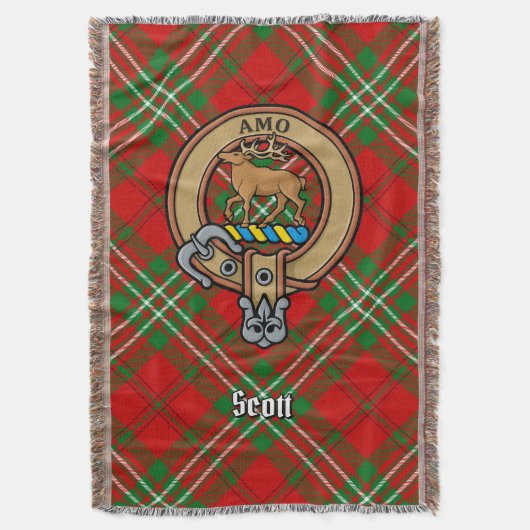 Couverture Cimier du clan Scott sur tartan rouge (devant Vertical)