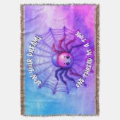 Couverture Citation Inspirationnelle mignonne Spider Monogram (devant Vertical)