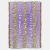 Couverture Citations de paillettes violettes avec coeurs doré (devant Vertical)