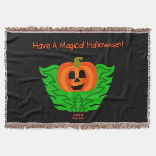 Couverture Citrouille d'Halloween magique Lancer la couvertur (Devant)