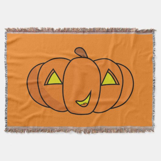 Couverture Citrouille d'Halloween souriante mignonne (Devant)