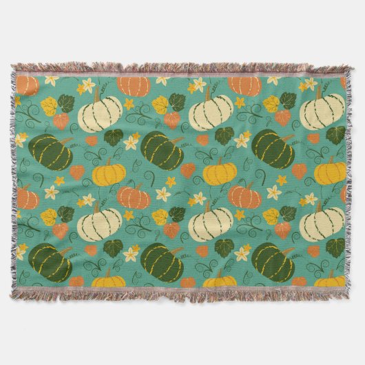Couverture Citrouille, feuille : motif végétal d'automne (Devant)