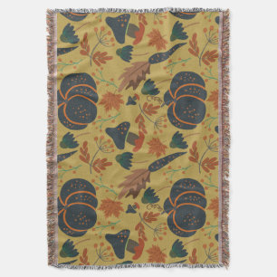 Couverture Citrouilles et carottes motif sans soudure
