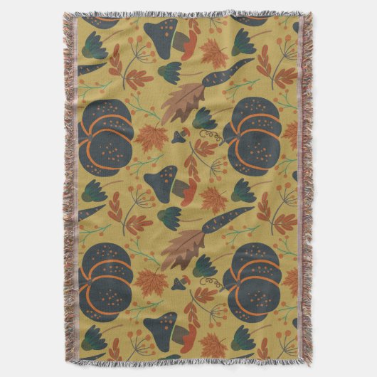 Couverture Citrouilles et carottes motif sans soudure (devant Vertical)