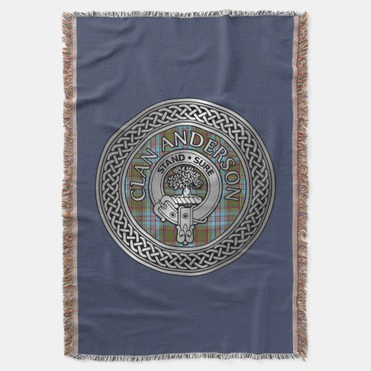 Couverture Clan Anderson Crest & Tartan Knot (devant Vertical)