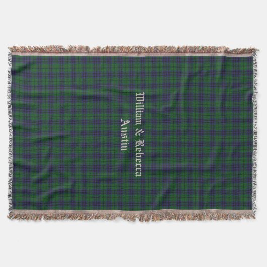 Couverture Clan Austin Tartan Plaid Custom Thaillot Blanket (Devant)