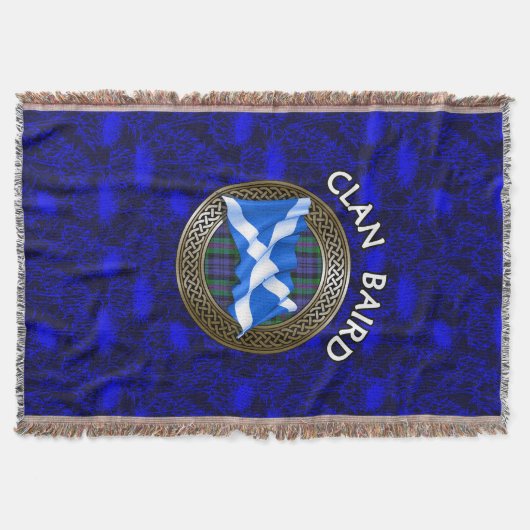 Couverture Clan Baird Tartan Knot & Drapeau (Devant)