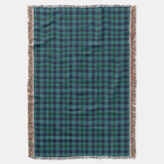 Couverture Clan bleu clair et vert Miller Tartan écossais (devant Vertical)