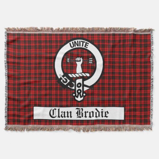Couverture Clan Brodie Crest Badge & Tartan (Devant)