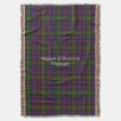 Couverture Clan Carnegie Tartan Plaid Custom Thon Blanket (devant Vertical)