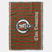 Couverture Clan Cumming Crest Badge et Tartan (devant Vertical)