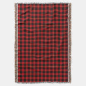 Couverture Clan Cunningham Tartan rouge et noir (devant Vertical)