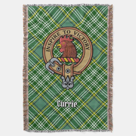 Couverture Clan Currie Rooster Crest over Tartan (devant Vertical)