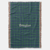 Couverture Clan Douglas Tartan Plaid Cube à lancer sur mesure (devant Vertical)