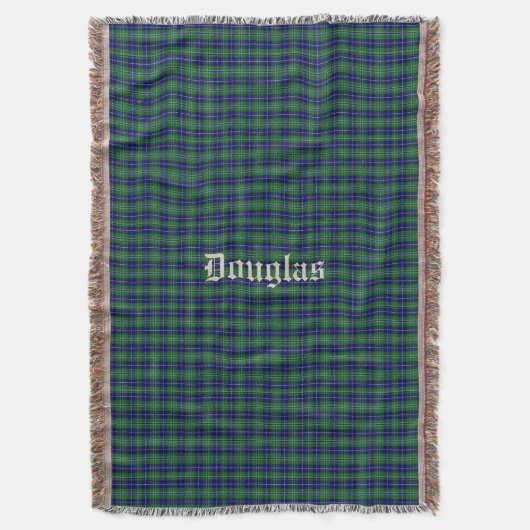 Couverture Clan Douglas Tartan Plaid Cube à lancer sur mesure (devant Vertical)