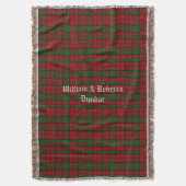 Couverture Clan Dunbar Tartan Plaid Custom Thaillot (devant Vertical)