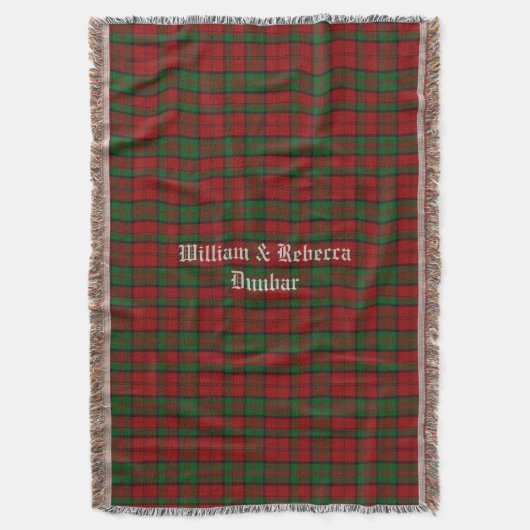 Couverture Clan Dunbar Tartan Plaid Custom Thaillot (devant Vertical)