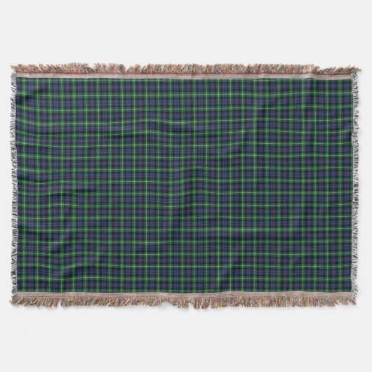 Couverture Clan Farquharson bleu et vert Scottish Plaid (Devant)