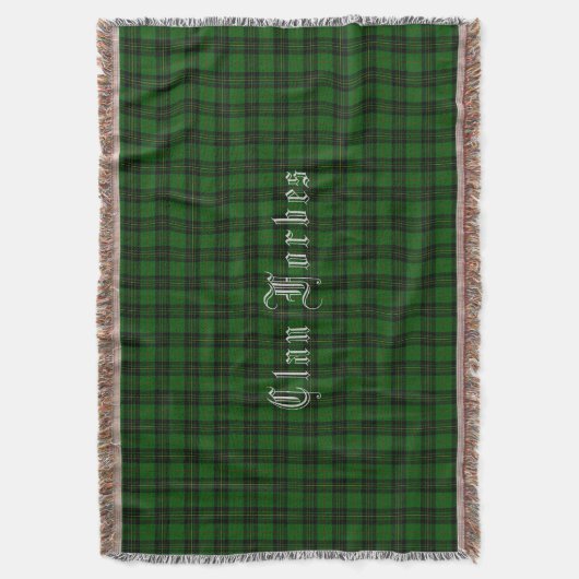 Couverture Clan Forbes Tartan Lance Blanche (devant Vertical)
