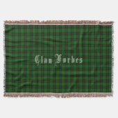 Couverture Clan Forbes Tartan Lance Blanche (Devant)