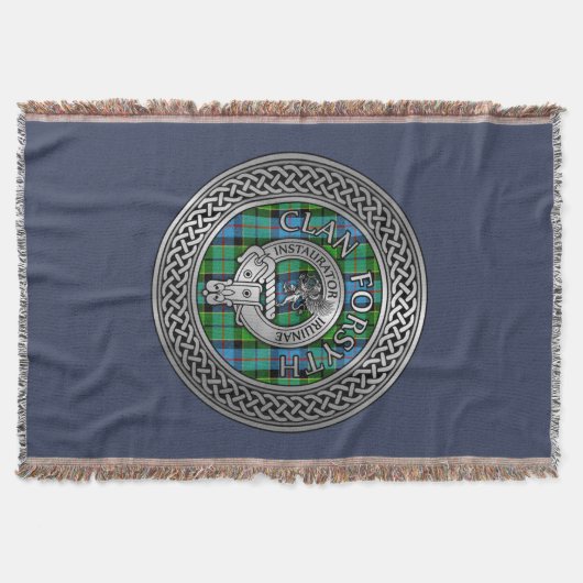 Couverture Clan Forsyth Crest & Tartan Knot (Devant)