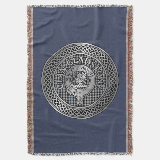 Couverture Clan Gladstone Crest & Tartan Knot (devant Vertical)