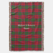 Couverture Clan Grant Tartan Plaid Custom Threading Blanket (devant Vertical)