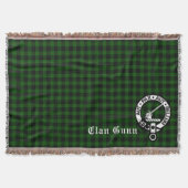 Couverture Clan Gunn Crest Badge & Tartan Lance Blanket (Devant)