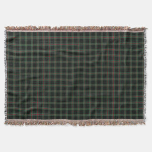 Couverture Clan Gunn Dark Green et Black Scottish Tartan