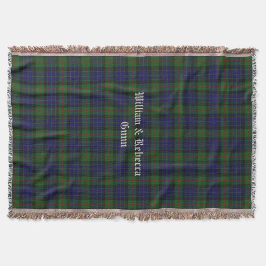 Couverture Clan Gunn Tartan Plaid Custom Thelot (Devant)