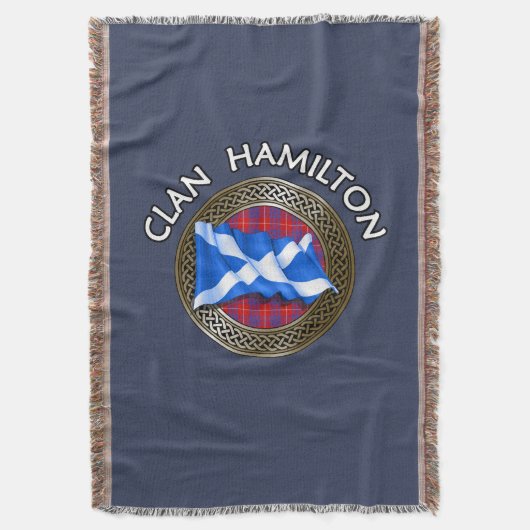Couverture Clan Hamilton Tartan Knot & Flag (devant Vertical)