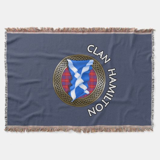 Couverture Clan Hamilton Tartan Knot & Flag (Devant)