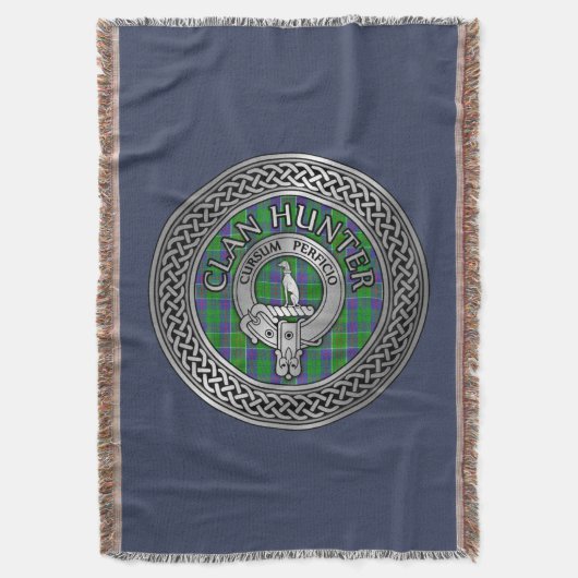 Couverture Clan Hunter Crest & Tartan Knot (devant Vertical)