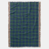 Couverture Clan Johnston Tartan Royal Blue et Green Plaid (devant Vertical)