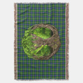 Couverture Clan Jones Tartan Et Celtic Tree Of Life (devant Vertical)