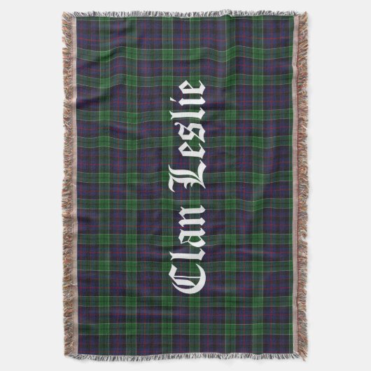 Couverture Clan Leslie Tartan Throw (devant Vertical)