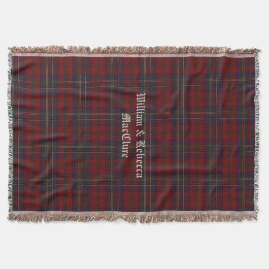 Couverture Clan MacClure Tartan Plaid Custom Throw (Devant)