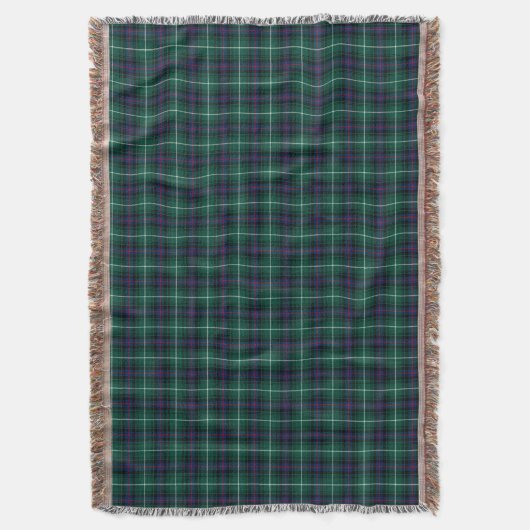 Couverture Clan MacDonald Dark Blue et Green Scottish Tartan (devant Vertical)