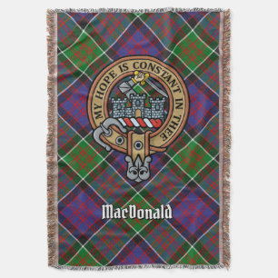 Couverture Clan MacDonald de Clanranald Crête sur Tartan